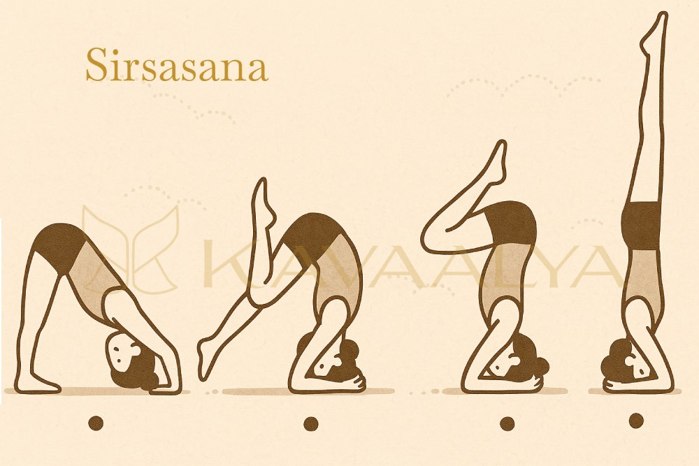 como hacer sirsasana paso a paso